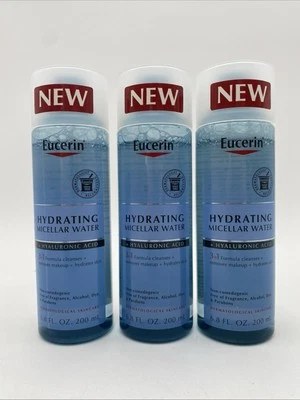 Eucerin Agua Micelar Hidratante Sin Fragancia + Ácido Hialurónico-6.8oz Lote De 3 Foto 1 de 4
