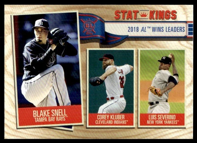 2019 Topps Big League #365 Blake Snell / Corey Kluber / Luis Severino Baseball - Image 1 of 2