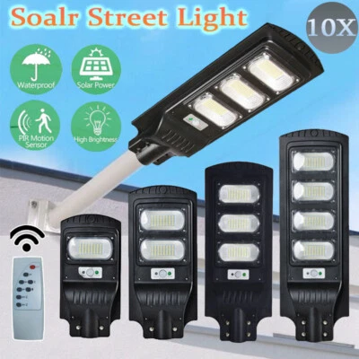 Solar Street Lights Outdoor Cool White Waterproof LED Security Lamp PIR Sensor - Image 1 of 4