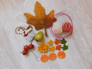 Konvolut Floristik, Basteln, Reste, Herbst, Jute, Deko, Naturmaterial, Blumen - Bild 1 von 6