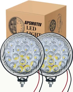 2 PIEZAS 75W Cápsulas de Luz LED Redondas, 18 LED, 12V Luces de Inundación para Camión, ATV, Tractor - Imagen 1 de 12