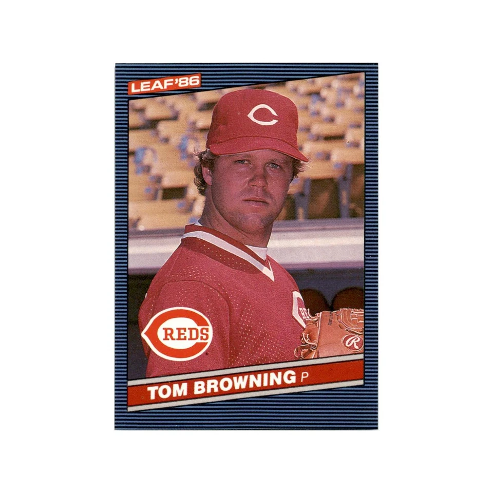 Tom Browning 1986 Leaf #179 Cincinnati Reds Baseball Card NM - Image 1 of 3