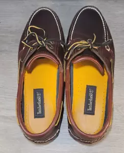 Timberland Hombre Zapato Barco 11.5 M 2 Ojos 25077 Raíz Cerveza Marrón Excelente Org. Caja - Imagen 1 de 14