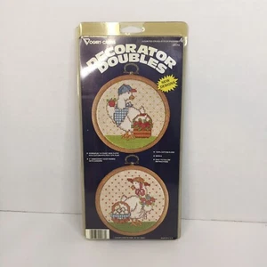 Kit de punto de cruz de gansos Vogart artesanías decorador dobles 4"  - Imagen 1 de 4