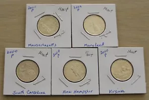 5 2000p US mint State Quarters (L61P11-15) Uncirculated from US mint Set - Picture 1 of 4
