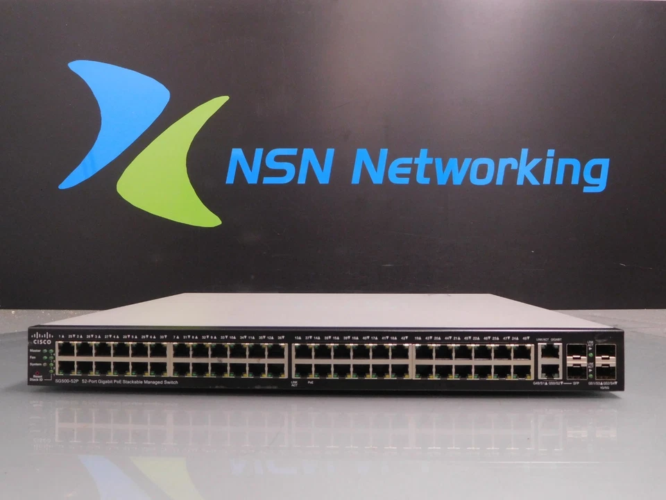 Cisco SG500-52P SG500-52P-K9 52-Port Gigabit PoE Stackable Managed Switch - Image 1 of 4