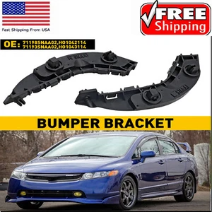 For 2006-2011 Honda Civic Sedan Front Bracket Bumper Retainer Support 2pcs LH RH - Picture 1 of 12