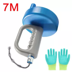 7/15M Drain Unblocker Hair Remover Sink Snake Drain Auger Pipe Plumber Cleaner - Picture 1 of 16