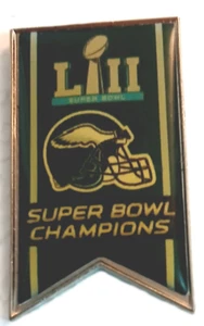Eagles Pins RARE UNCOMMON Philadelphia Eagles Pins NFL Super Bowl 52 Banner Pin - Picture 1 of 3