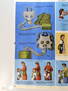 How to make a protective mask / Chernobyl / Cold War / Original Poster 36/24 in - Picture 1 of 4