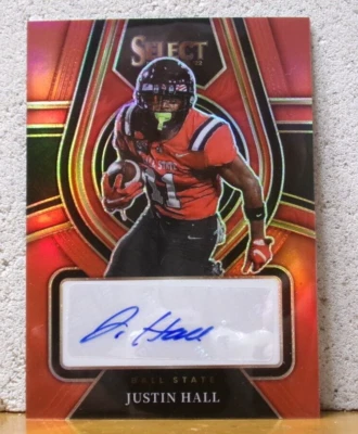 AWESOME TRADING CARD PANINI CHASE AUTOGRAPH SIGNED JUSTIN HALL BALL STATE - Image 1 of 3