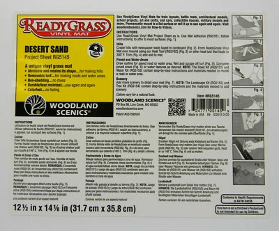 WOODLAND SCENICS RG5145 READY GRASS MAT 12x14" DESERT SAND landscape WDS5145 NEW - Image 1 of 2