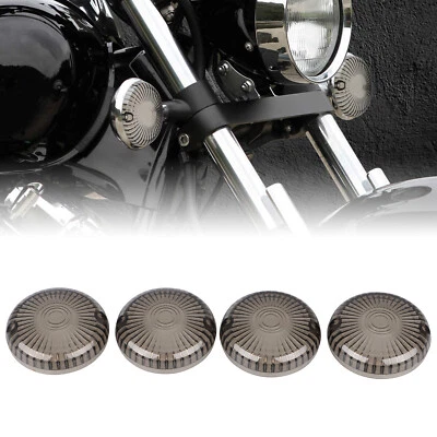 Smoke Turn Signal Light Lens For Yamaha Road Star Virago 750 V-Max Maxim XJ700 - Image 1 of 4
