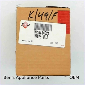 NEW OEM Whirlpool W10414021 Dishwasher Valve-Inlt Dishwasher A-0008 - Picture 1 of 2