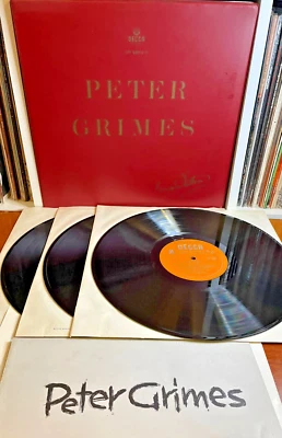 BENJAMIN BRITTEN - PETER GRIMES Opera Decca UK Press 3xLP EX - Image 1 of 4