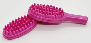 LEGO Zubehör 2 Stück Haar Bürste Haarbürste Kamm dunkel rosa NEUWARE - Bild 1 von 1