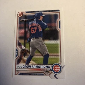 Pete Crow-Armstrong 2021 Bowman Draft #BD-12 Paper Base - Imagen 1 de 2