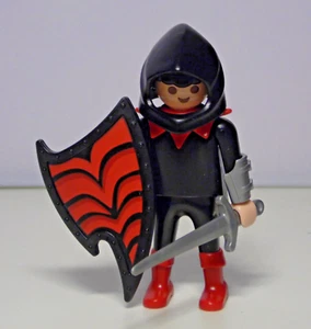 PLAYMOBIL Figur Mann Custom Unikat Ritter mit Kragen Kapuze Schild Schwert #7 - Picture 1 of 1