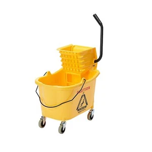 Side Press Wringer Combo Commercial Rectangular Mop Bucket on Wheels - Picture 1 of 5