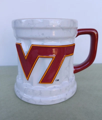 Virginia Tech Ceramic Collegiate Coffee Mug 12 OZ Cup Nice Excellent Cover