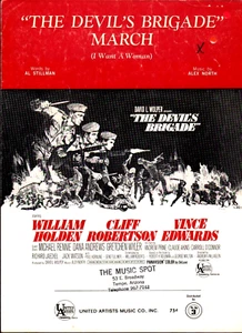 The Devil's Brigade MARCH 1968 WILLIAM HOLDEN Movie ALEX NORTH Sheet Music! - Picture 1 of 1