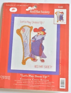 Red Hat Society "Let's Play Dress Up!" Counted Cross Stitch Kit #51485 / NEW - Picture 1 of 3