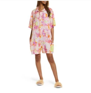 BP BE PROUD Pride Gender Inclusive Ombré Pajama Romper Size XL - Pink Print NWT - Picture 1 of 1