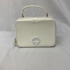 Auth kate spade new york Handbag Plain White PXRUB036 Leather From Japan 230908