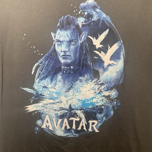 Mens AVATAR Panther Dark Gray And Blue Graphic T Shirt Large Cotton/Polyester - Picture 1 of 6