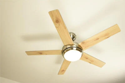 Ceiling Fan With Light and Remote Control Fresco Nickel Matte Pine 112 CM - Image 1 of 4