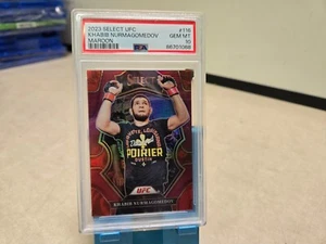 Khabib Nurmagomedov 2023 Panini Select UFC #116 Maroon Prizm /149 PSA 10 GEM - Picture 1 of 2