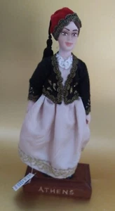 Griechische Dame handgefertigte Porzellanpuppe Sillektis Kreta - 7 Zoll - Bild 1 von 8