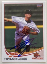 TAYLOR LEWIS RC SIGNED IP 2017 CHOICE 2017 #06 FIRE FROGS ROOKIE AUTO