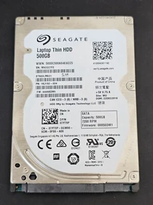 HDD Seagate Laptop Thin HDD 500Gb 6mm st500lm021 1kj152 dp/n 7P79P - Afbeelding 1 van 2