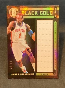 AMARE STOUDEMIRE~2011-12 PANINI GOLD STANDARD “BLACK GOLD THREADS” GU RELIC #/49