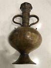 Old Tooled & Hammered Bronze Huge Vase Antique Ma 120723Iae