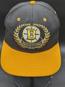 Vintage Boston Bruins #1 NHL Hockey Stanley Cup eng anliegende Mütze 7 1/4 Crosby Lemieux - Bild 1 von 5