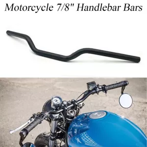Motorcycle Handlebar 7/8'' 22mm Drag Bar For Dirt Bike ATV Honda Universal Black - Picture 1 of 8
