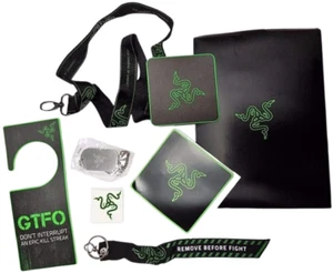 Razer L33T Pack Gaming Accessory Bundle -Coaster, Lanyard, Dog Tag, Tattoos Etc. - Picture 1 of 3