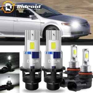 For Acura TL 2004 2005 2006 -Front LED Headlight Hi Lo Beam &LED Fog Light Bulbs - Picture 1 of 18