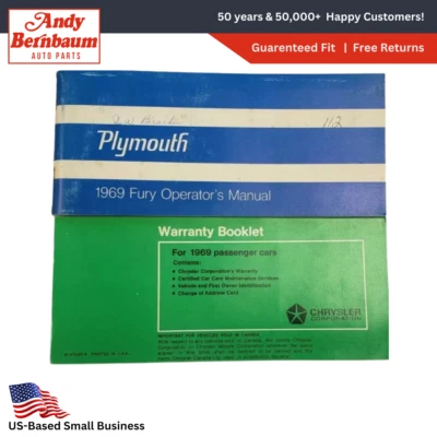 Guía manual de instrucciones para operadores de propietarios de Plymouth Fury 1969 con folleto de garantía. Foto 1 de 4