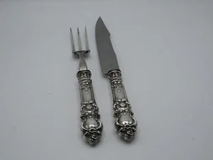 RARE SERVICE A DECOUPER TOUT ARGENT POINCON MINERVE 1 ER TITRE NEO GOTHIQUE - Imagen 1 de 13