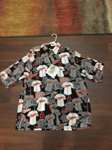 BALTIMORE ORIOLES HAWAIIAN SHIRT 'UNIFORM HISTORY' REYN SPOONER SIZE: XL NWT! - Picture 1 of 7