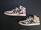 Adidas Trainers Veritas Mid Top Off White Shoes Mens Size 11.5 Uk Rainbow