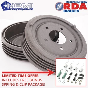 Repro Finned Rear Brake Drum & Spring Set VH-CM FITS Chrysler Valiant - Picture 1 of 4