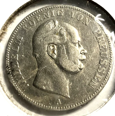 elf Germany Prussia 1 Thaler 1861  Silver  Wilhelm I - Image 1 of 2