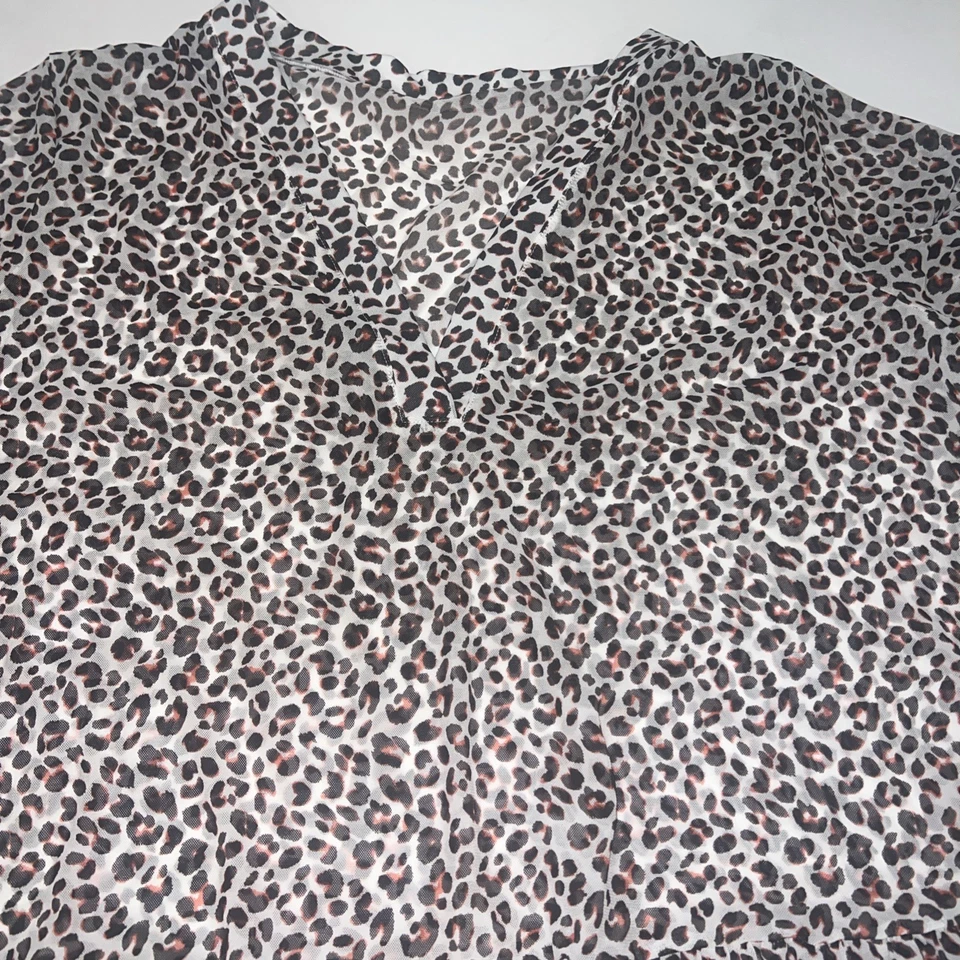 Traje de baño Coco Reef para mujer L estampado animal blanco marrón naranja vestido de encubrimiento nuevo sin etiquetas Foto 1 de 4