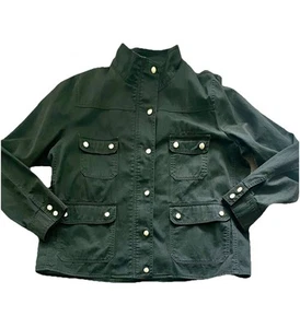 J Crew Reimagined LS Field Jacket Green Multi Pocket Women’s Sz 2X - Picture 1 of 9