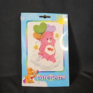 2004 Care Bears Love A Lot Bear Loves Balloons Cross Stitch Kit NEW - Picture 1 of 2