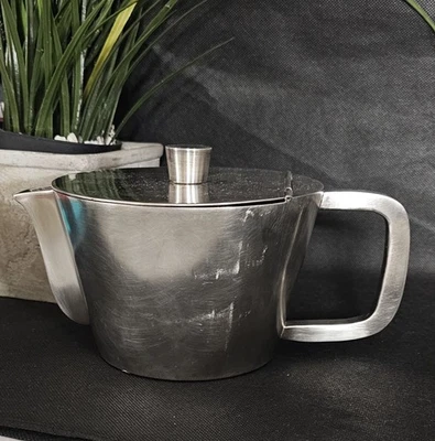 Ancienne théière, Cafetière, Métal Couzon - Photo 1/4